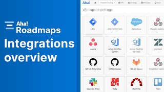 Aha Roadmaps  Integrations overview [upl. by Ashlan]