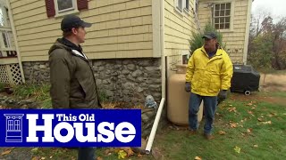 How to Drain Downspout Water Flow Away from a House  This Old House [upl. by Lledor]