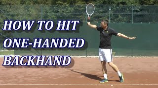 How To Hit A Tennis OneHanded Backhand In 6 Steps [upl. by Devan693]