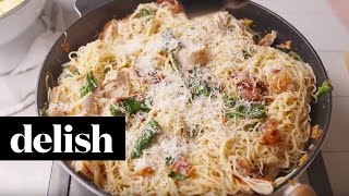 Tuscan Chicken Pasta  Delish [upl. by Bonucci]