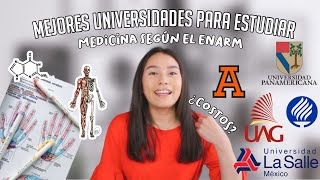 MEJORES UNIVERSIDADES PRIVADAS para ESTUDIAR MEDICINA en MÉXICO 🇲🇽  COSTO  RESULTADOS ENARM [upl. by Niletak]