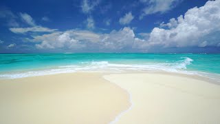 The Perfect Paradise Beach Scene in 4K White Sand Blue Water amp Waves  Two Hours [upl. by Jaban]