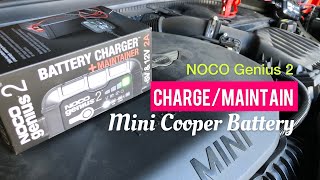 How to Charge amp Maintain Mini Cooper F56 Battery [upl. by Ynnahc983]