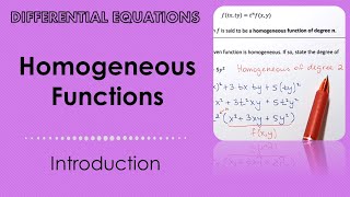 Homogeneous Functions [upl. by Skell]