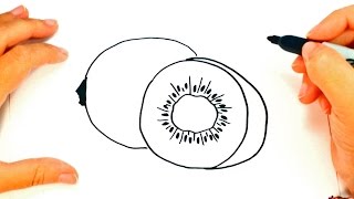 How to draw a Kiwi  Kiwi Easy Draw Tutorial [upl. by Conal]