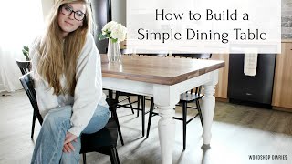 How to Build a Simple DIY Dining Table With Laminated Walnut Top [upl. by Rebhun605]