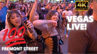 Fremont Street Las Vegas at night 4K [upl. by Kauppi749]