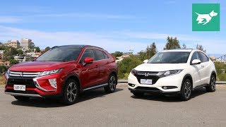 2018 Mitsubishi Eclipse Cross vs 2017 Honda HRV Comparison Review [upl. by Frieder667]