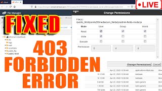 🔴LIVE How to fix 403 Forbidden error [upl. by Enalda]