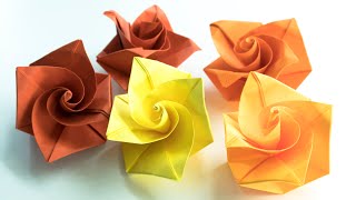 Como hacer rosas de papel  Origami [upl. by Yadnus]