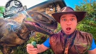 REAL LIFE JURASSIC WORLD BOX FORT RESORT Real Dinosaurs 🦖 [upl. by Ainos739]