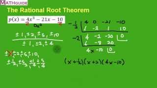 The Rational Root Theorem [upl. by Llennahc]