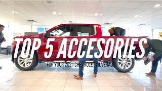 TOP 5 ACCESSORIES FOR YOUR 2021 CHEVY SILVERADO  BEST SELLERS AT CLIFF ANSCHUETZ CHEVROLET [upl. by Hgielek]