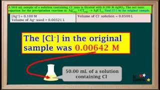 WCLN  Precipitation Titration Calculations  Chemistry [upl. by Notkcorb]