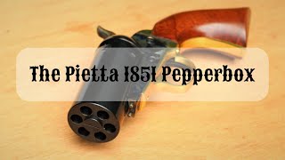 The Pietta 1851 Navy Pepperbox 36 cal blackpowder revolver [upl. by Nyrrat319]