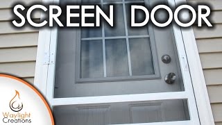 Easy DIY Wood Screen Door [upl. by Adrahc]