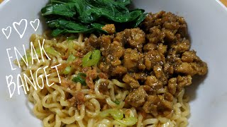 MIE AYAM ALA ABANGABANG PAKAI MIE INSTANT [upl. by Adiaj]