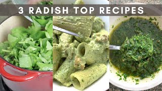 Recipes with Radish Greens  3 Easy Radish Top Recipes youll love [upl. by Nannie113]