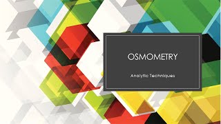 Lab Instrumentation Osmometry [upl. by Euqcaj]