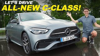 Allnew MercedesBenz CClass W206 driving REVIEW With comparison S206 Estate TModell 2022 [upl. by Aicemak]