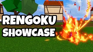 Rengoku Showcase Blox Fruits [upl. by Eirojram939]