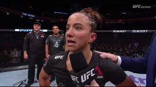 Fight Night Denver Maycee Barber Octagon Interview [upl. by Ambros507]