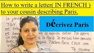 how to write a letter IN FRENCH  to your cousin describing Paris [upl. by Anitselec]