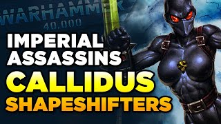 40K  IMPERIAL ASSASSINS  THE CALLIDUS SHAPESHIFTERS  Warhammer 40000 LoreHistory [upl. by Yager]