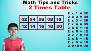 Learn 2 Times Multiplication Table Trick Easy and fast way to learn  Math Tips and Tricks [upl. by Pravit36]