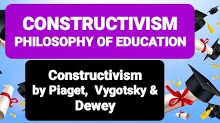 CONSTRUCTIVISM PHILOSOPHY OF EDUCATION  Constructivism by Piaget Vygotsky amp Dewey constructivism [upl. by Nanreik]