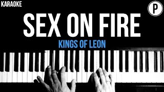 Kings Of Leon  Sex On Fire Karaoke Acoustic Piano Instrumental [upl. by Tima]