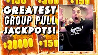 GREATEST Group Slot Pull JACKPOTS [upl. by Alegna]