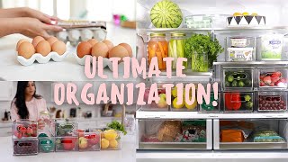 ULTIMATE Fridge Organization IN 5 Easy Steps MissLizHeart [upl. by Tyler]