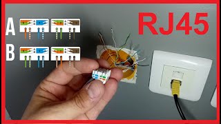 Branchement PRISE RJ45  Comment raccorder une PRISE RJ45  Schéma CAT 5e  6e NOYAU CABLAGE [upl. by Canute175]