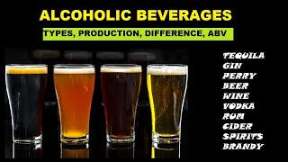 Alcoholic Beverages Typesclassification Difference and ABV [upl. by Ocsic]