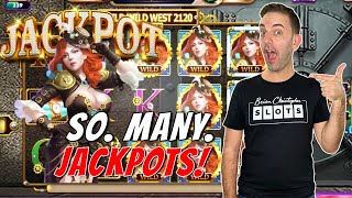 So Many JACKPOTS 🚂 Wild Wild West 2120 ⫸ LuckyLand Slots [upl. by Anul]