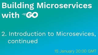 Building Microservices with Go 2 Introduction to microservices continued [upl. by Eyar]