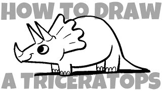 How to Draw a Triceratops [upl. by Ailic]