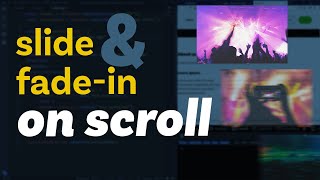 Fade and scroll items into view while scrolling [upl. by Retsof820]