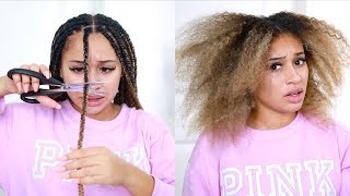 Cutting Out My Braids My Routine [upl. by Ellenor]