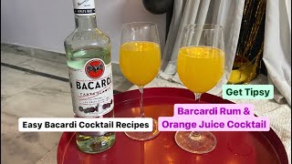 Bacardi Rum amp Orange Juice Cocktail  Easy Bacardi Cocktail Recipes  Get Tipsy [upl. by Asiuqram]