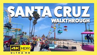 Santa Cruz Beach Boardwalk Vacation walkthrough in 4K HDR Santa Cruz California Amusement Park Rides [upl. by Eddana522]