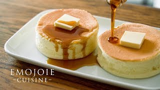 Japanese Soufflé Pancakes Recipe  スフレパンケーキの作り方  Emojoie Cuisine [upl. by Fernyak]