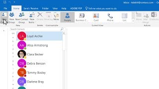 Add a contact in Outlook [upl. by Anigriv]