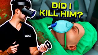 ER Doctor PLAYS Surgeon Simulator in VR  Experts Play [upl. by Ennayt610]