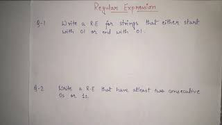 Regular Expressions in TOC  Regular Language to Regular Expression RE in automata Compiler design [upl. by Ydur845]