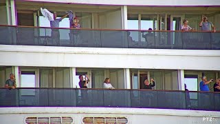 MS ROTTERDAM Arrives into PortEverglades with passengers from the MS ZAANDAM  422020 [upl. by Chancellor]