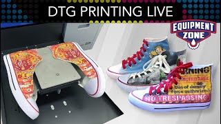 DTG Printing Live HighTop Shoes [upl. by Juliette594]