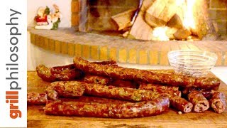 How to make homemade Greek sausage with leek  Grill philosophy [upl. by Yrokcaz265]