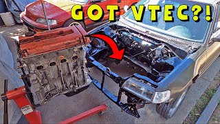 HOW TO VTEC CONVERSION  B18B W B16 HEAD AZ [upl. by Nnyleuqaj]